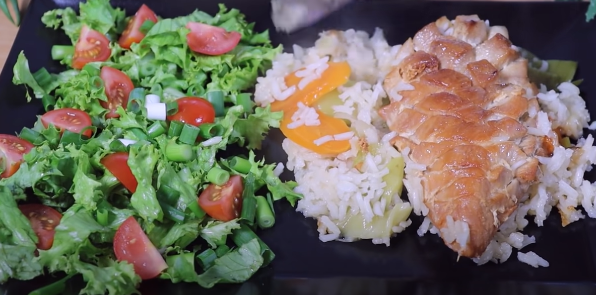 Пилешко със зеленчуци и ориз. Здравословно и вкусно