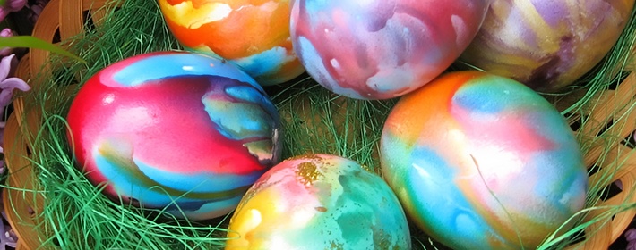 Мраморни яйца за Великден - интересни техники 