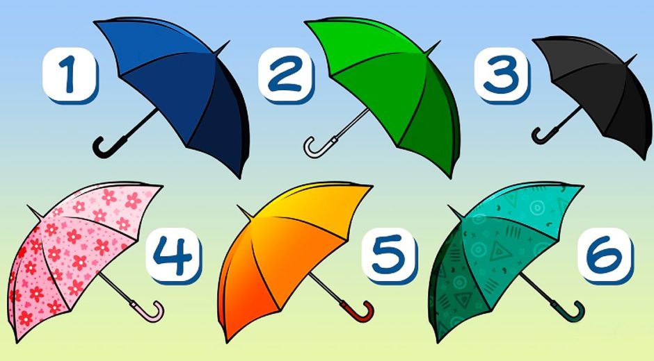 Изберете чадър, който е подходящ за вас, и научете за себе си нещо невероятно!